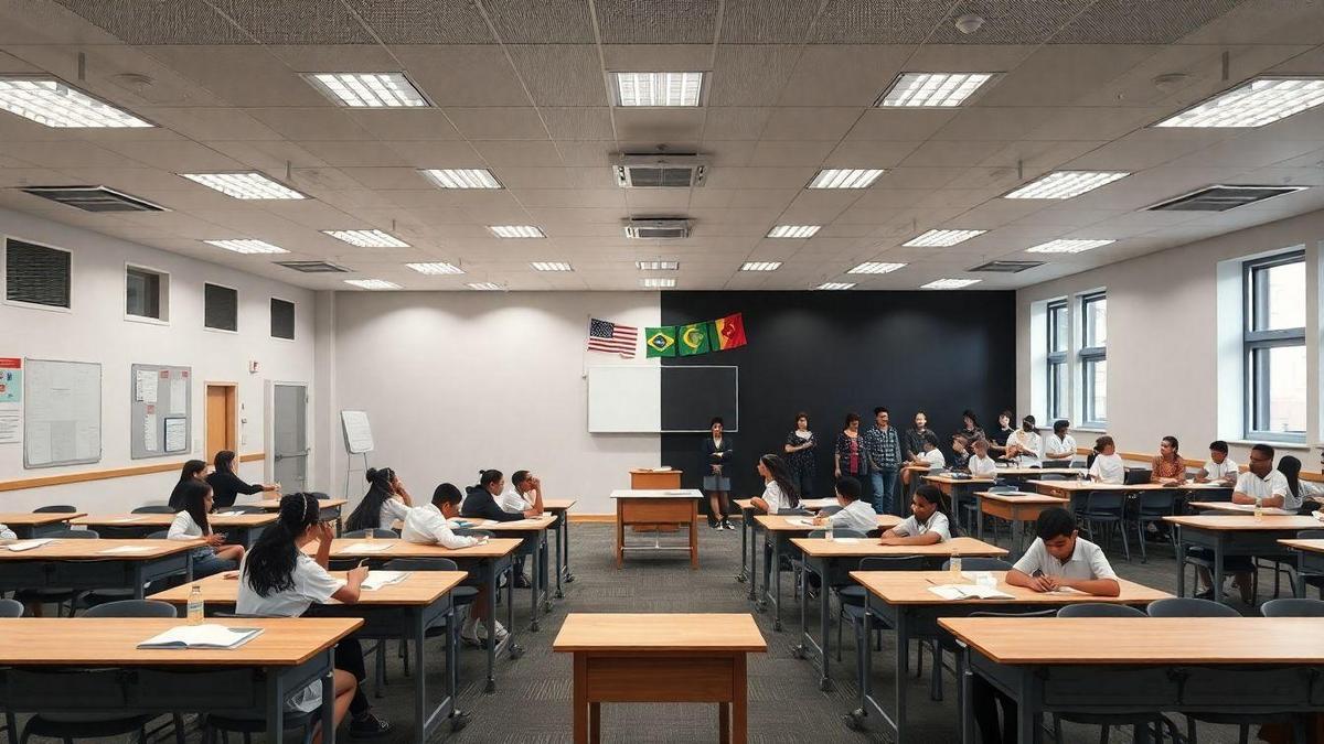 Estrutura do Sistema Escolar nos EUA e Brasil