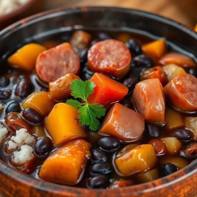feijoada-sem-linguica-calabresa-saborosa-e-facil-com-kielbasa-pronta-em-uma-panela