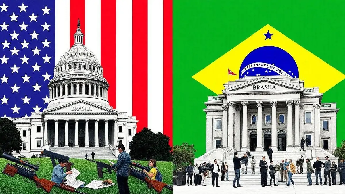 Legislações sobre armas nos EUA e no Brasil